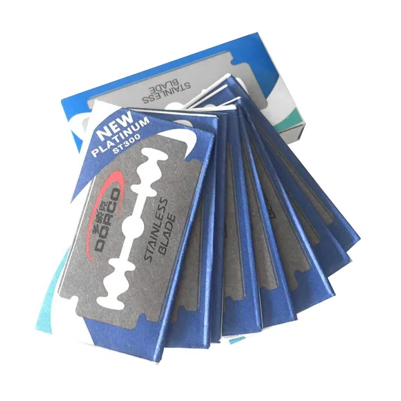 

10pcs/pack Razor Blades Brand Stainless Steel Safety Razor Blades Shave Blade Razor For Men Lames De Rasoir Barber Blade ST300