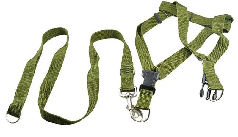 

D13 Armygreen nylon pet dog harness and leashes sets high quality