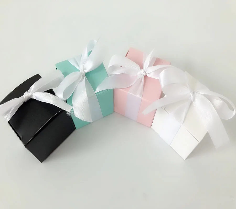 

JUMI 50pcs/lot Colorful Square Paper Candy Box eco-friendly Wedding Gift Boxes Chocolate Packaging Box Gift Box for Party