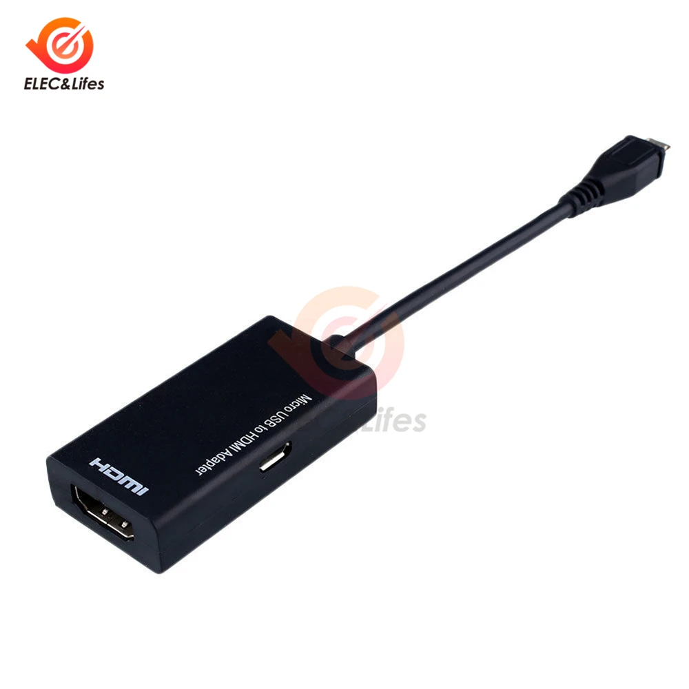 Портативный черный MHL Micro USB к HDMI HD 1080p кабель конвертер адаптер мужской разъем для samsung htc Motorola Android телефонов