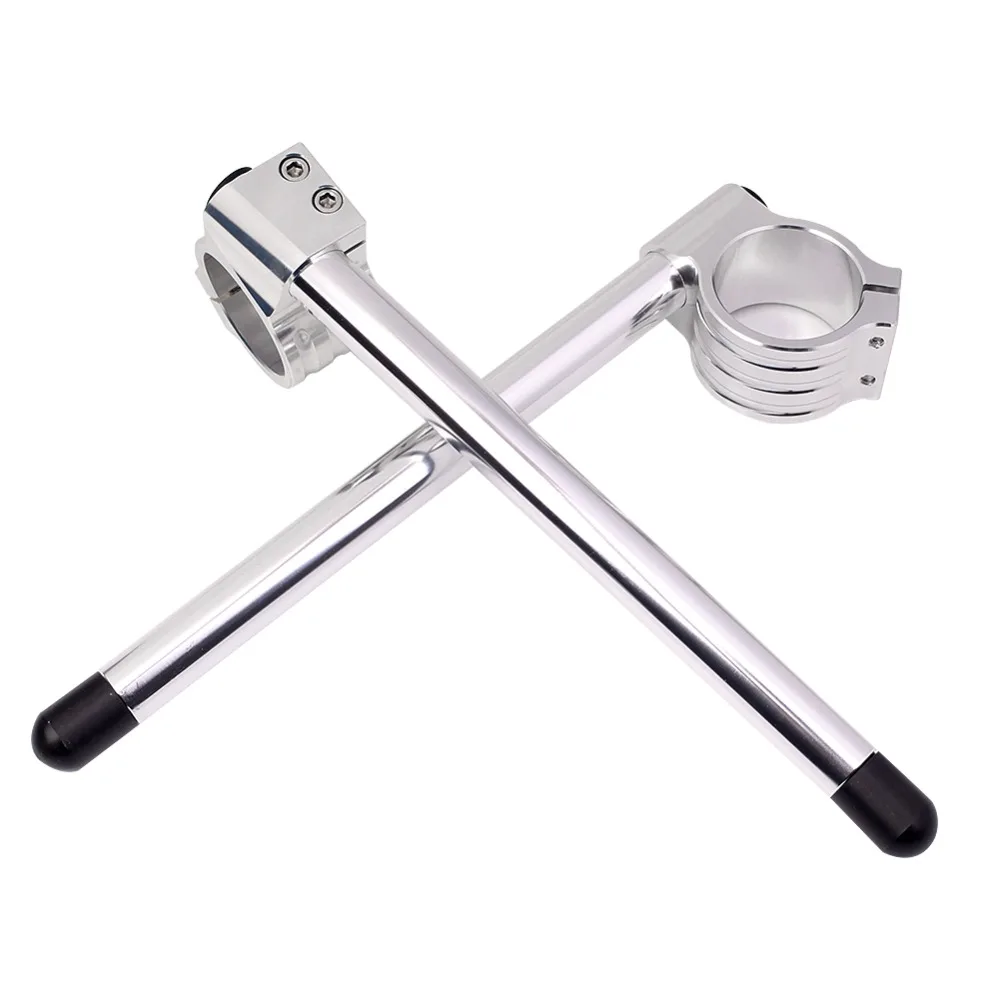 

Silver Vintage Racing Motorcycle Handlebar Adjustable CNC 31/32/33/35/37/39/41/45/48/49/50/51mm Clip On Ons Fork Handlebars Grip