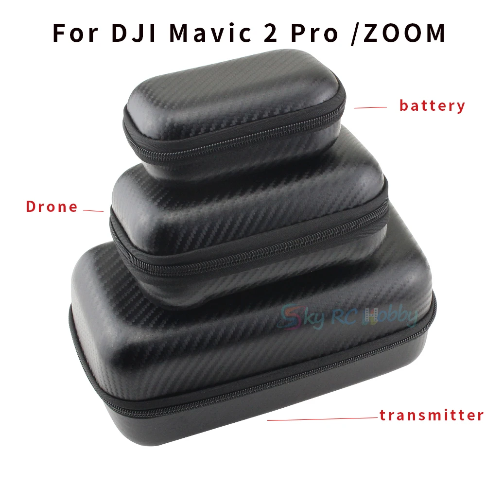 Portable Storage Bag Package Bags for DJI Mavic 2 Pro Zoom Hardshall PU Remote control Battery Drone Body | Игрушки и хобби