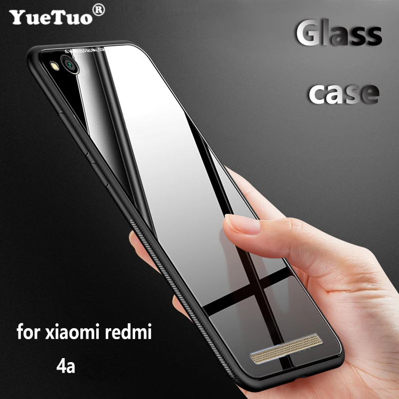 YUETUO ТПУ закаленное стекло для задней крышки телефона etui coque cover case for xiaomi redmi 4a 4 a