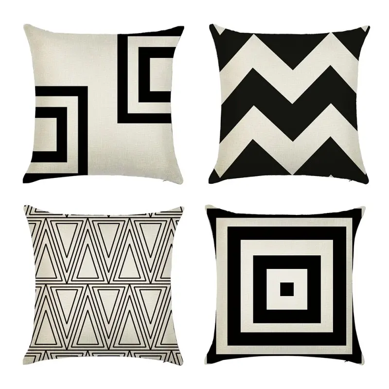 

New 45*45cm Multi-Types Vintage Fashion Cotton Linen Cushion Cover Throw Pillow Case