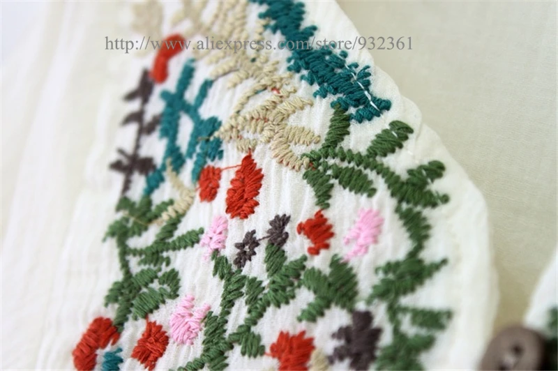 Женское винтажное платье-мини с цветочной вышивкой V-образным вырезом | Женская