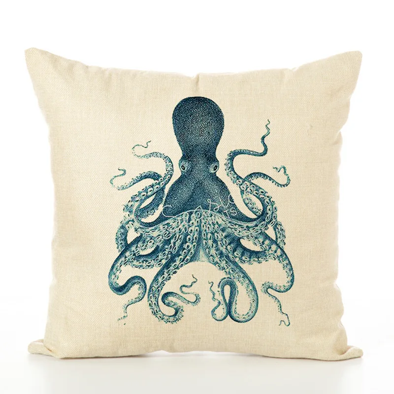 Наволочки из хлопка и льна в морском стиле кофейни морская звезда диван предметы