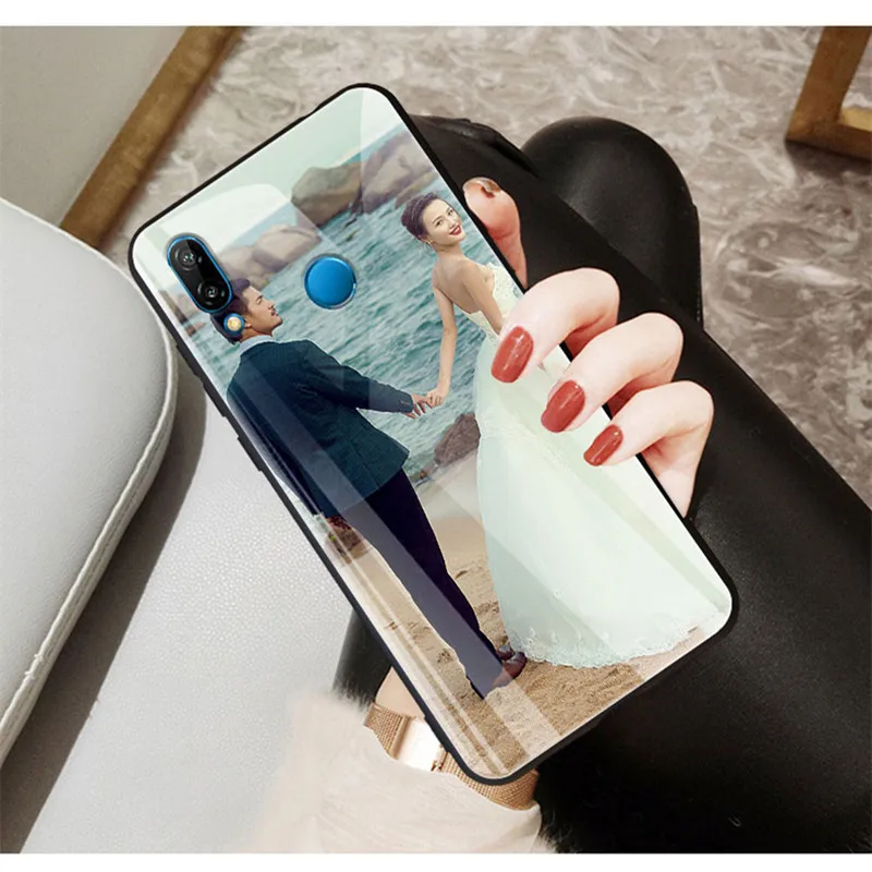 LANCHE DIY P20 чехол из закаленного стекла для Huawei Lite Pro индивидуальная печать фото