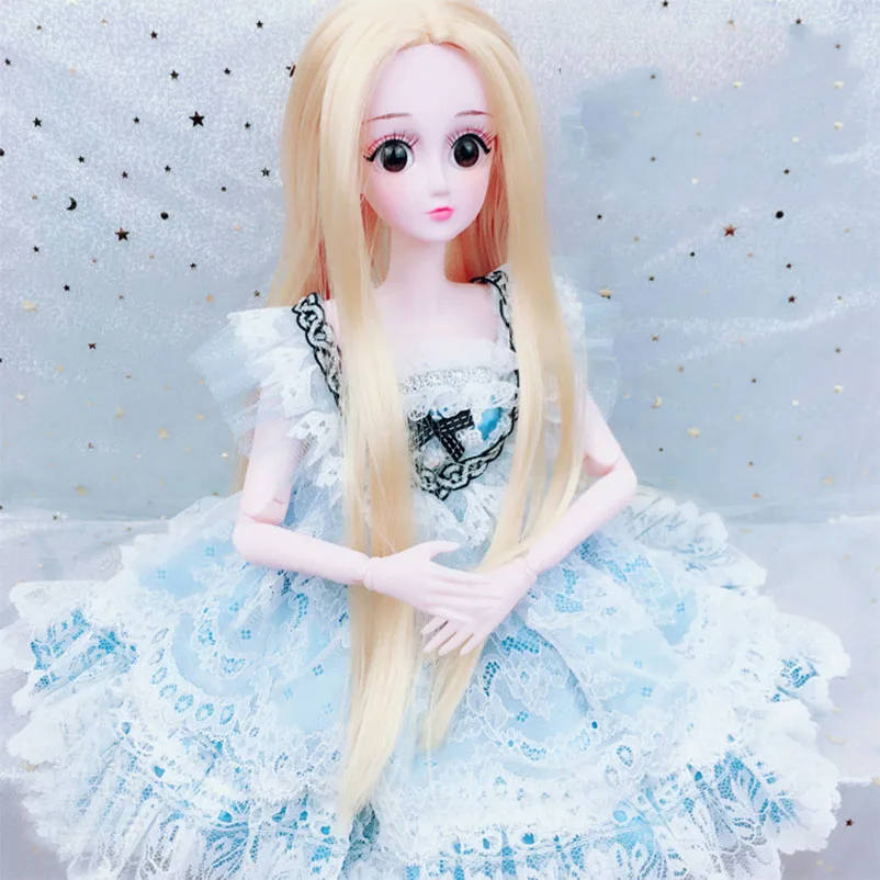 60 см 1/3 BJD кукла игрушка 4D глаза ресницы Обнаженная музыка тело с одеждой обувь