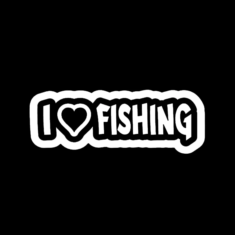 I LOVE HEART FISHING Fashion виниловые наклейки для автомобиля 12 см * 4 3