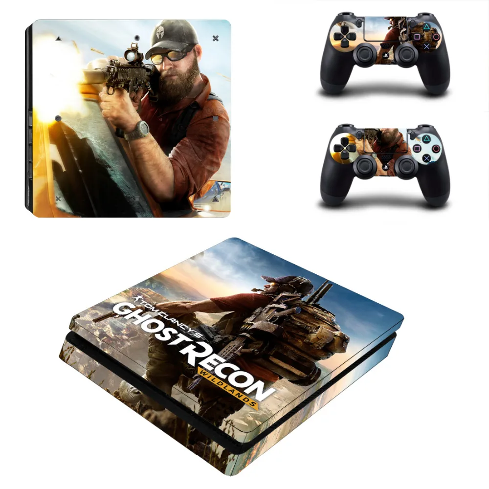 Наклейка Tom Clancy's Ghost Recon Wildland наклейка Slim Skin для консоли PlayStation 4 и 2 контроллеров