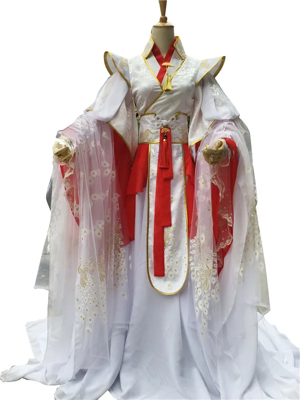 Костюм для косплея Tian Guan Ci Fu Xie Lian Yue Shen Платиновый Павлин костюмы Хэллоуина