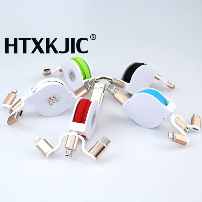 Кабель USB 3 в 1 для iPhone X 5 6 7 8 кабель мобильного телефона Type-C Micro зарядного