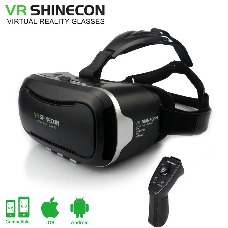 VR Shinecon 2 0 3D очки Box II Очки виртуальной реальности Google Cardboard для 4 5 6 дюймовых
