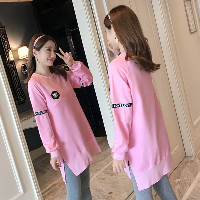

2018 Autumn Winter Maternity Nursing Dress Casaul Breastfeeding Clothes for Pregnant Women Pregnancy Sweatshirts