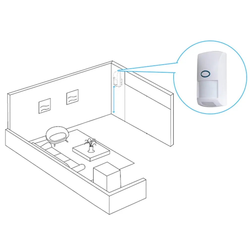 CT60-433 Wireless Anti-pet Detector Infrared Probe Human Body Sensor Pet Immune PIR Detector For Alarm Security System