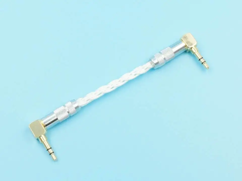Аудиокабель HiFi с серебряным покрытием 10 см от 3 5 мм до мм|plug 3.5mm|plug 5mmplug cable |
