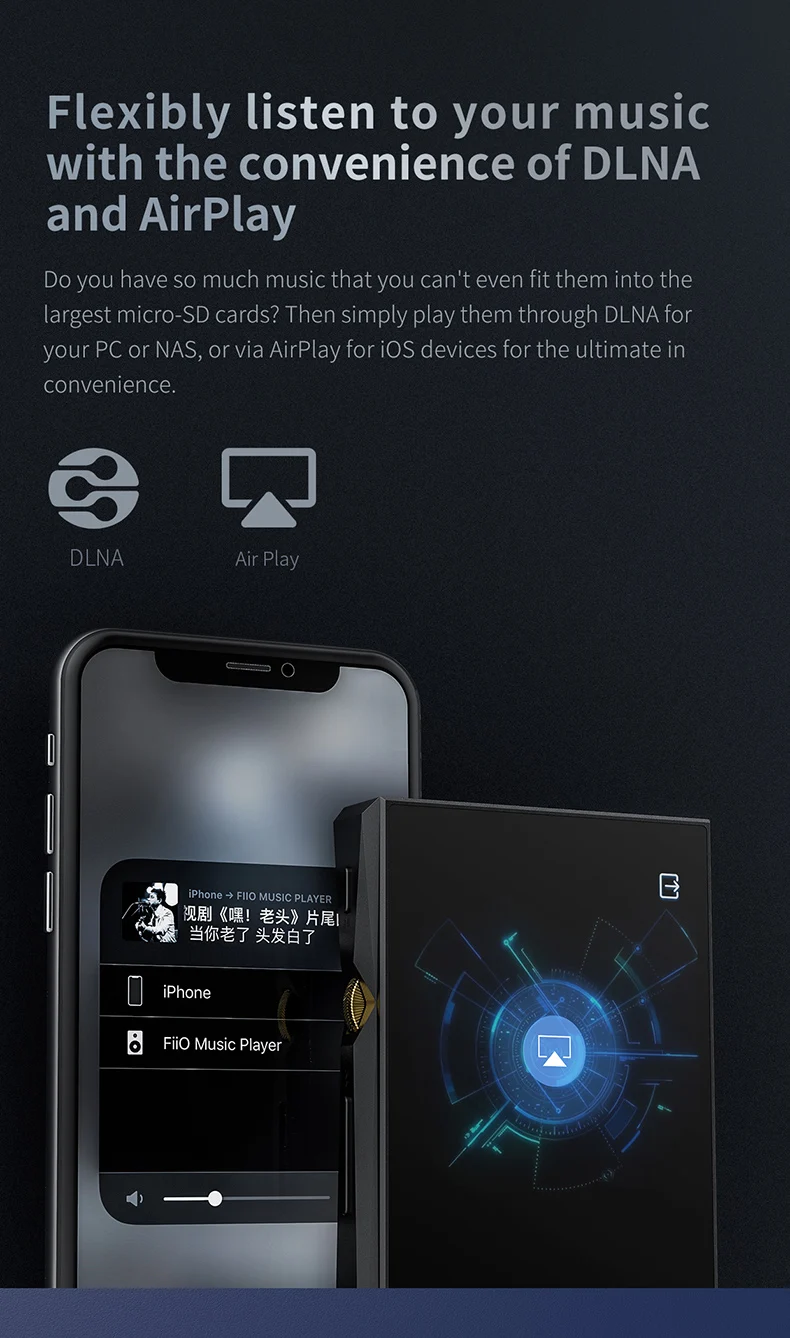 FiiO M11 HIFI музыкальный MP3-плеер с сбалансированным выходом/поддержкой wifi/Air Play/Spotify Bluetooth 4,2 aptx-HD/LDAC DSDUSB DAC
