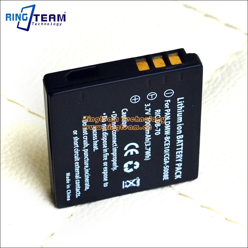 2 шт./лот батарея DMW BCE10 CGA S008 VW VBJ10 для камер Panasonic аккумулятор камера SDR S7 S9 S10 S15 S25 S26