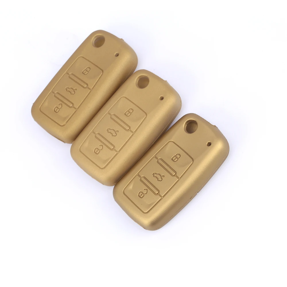 2018 3 Buttons Silicone Car Key Cover Case For Golf Bora Jetta POLO Passat Skoda Superb Octavia Fabia SEAT Ibiza Leon | Автомобили и