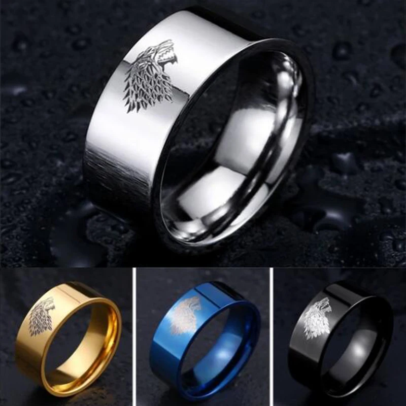 Модное ювелирное изделие из нержавеющей стали 316L Крутое мужское кольцо Stark of