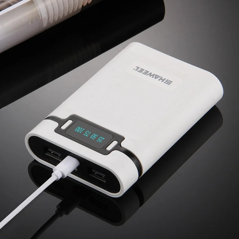 Высококачественный HAWEEL, 4x18650, двойной usb порт, светодиодный дисплей, 10000 мА/ч, чехол для аккумулятора, блок питания, 2 usb порта для S8 Mi6, Oneplus i7