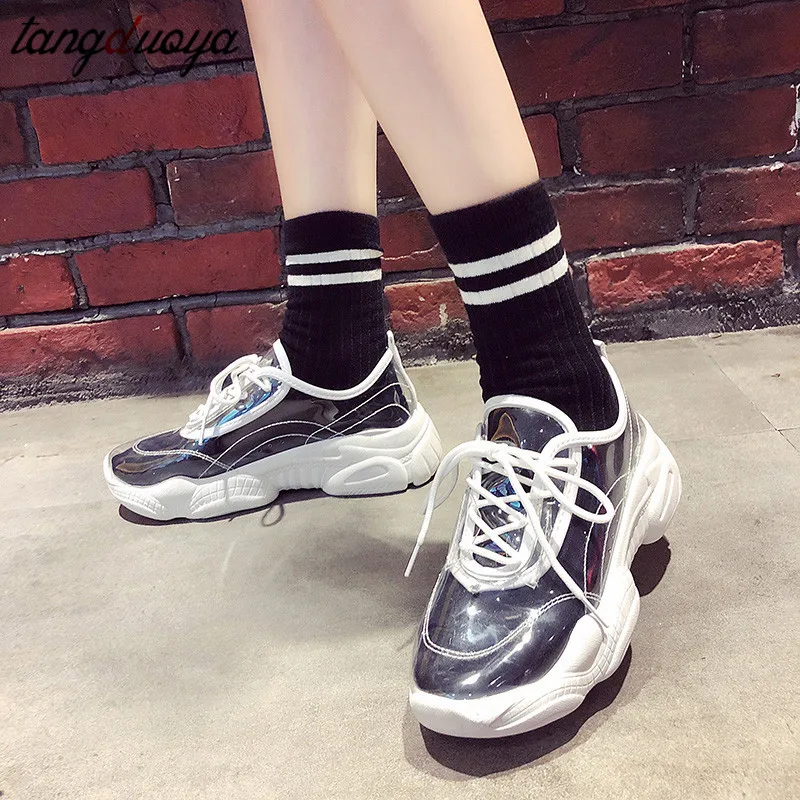 Прозрачные кроссовки из ПВХ женская обувь на платформе летние для женщин 2020 года