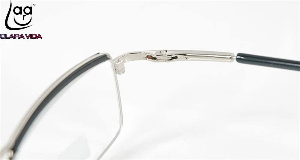 Lentes De Lectura!! Классические мужские очки с зажимом и титановым покрытием деловые для