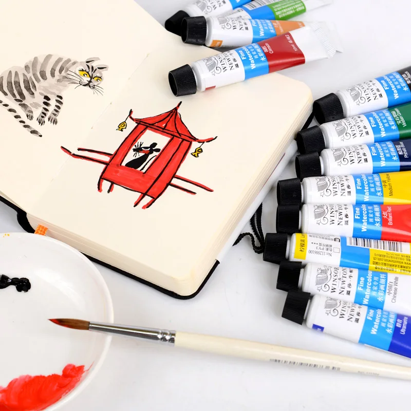Winsor& Newton 12/18/24 Цвет набор акварельных красок профессиональная водная Цвет Краски для рисования для учащихся Краски ingfor арт Краски расходные материалы