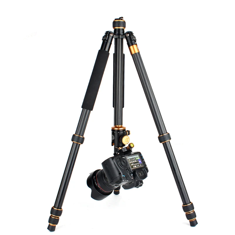 

QZSD Q1088 Professional DSLR Camera stand Aluminum Alloy Tripod 15kg Load with Ball Head Monopod Tripe Para Camera Accessories