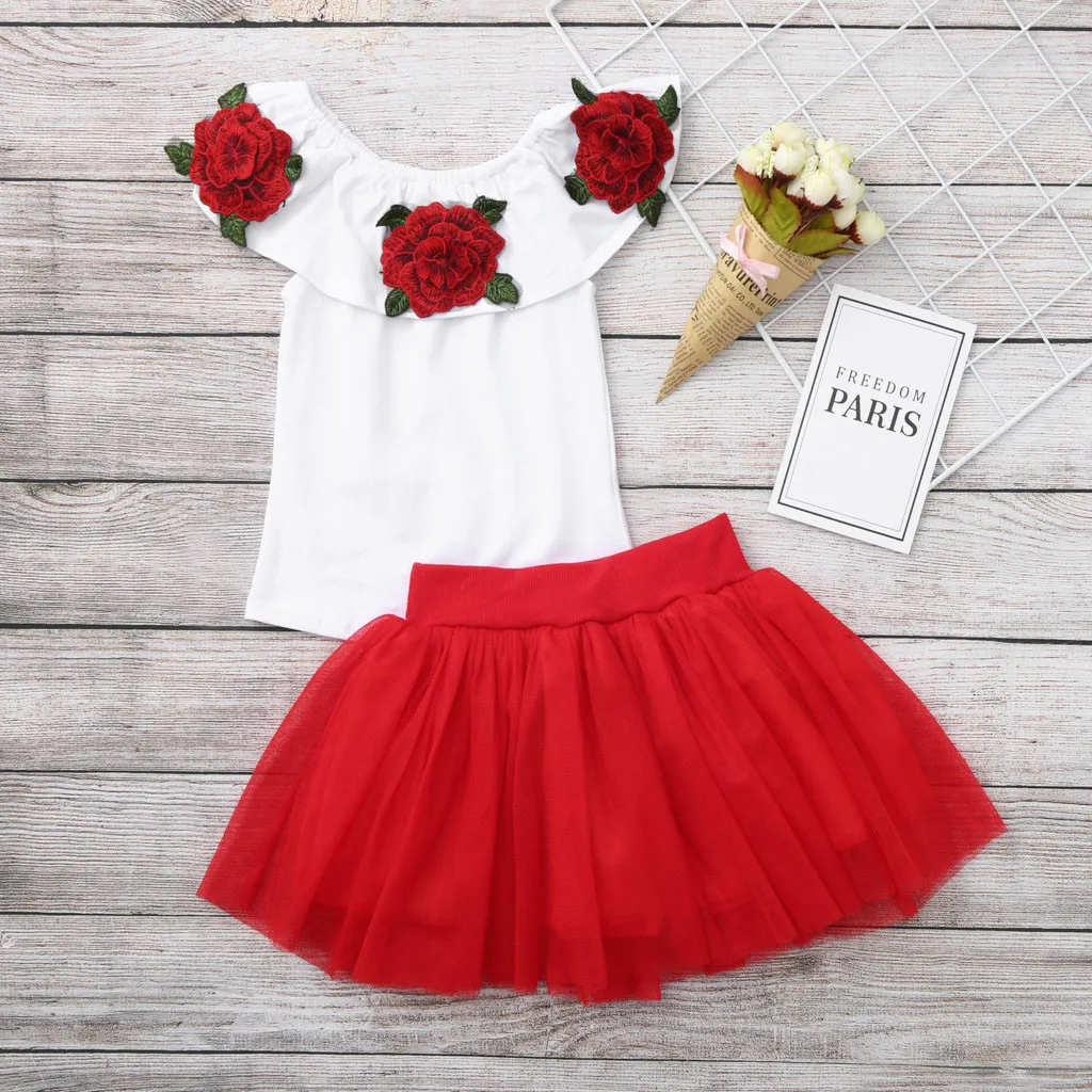 Новинка лета 2019 модный топ с открытыми плечами для маленьких девочек цветочной