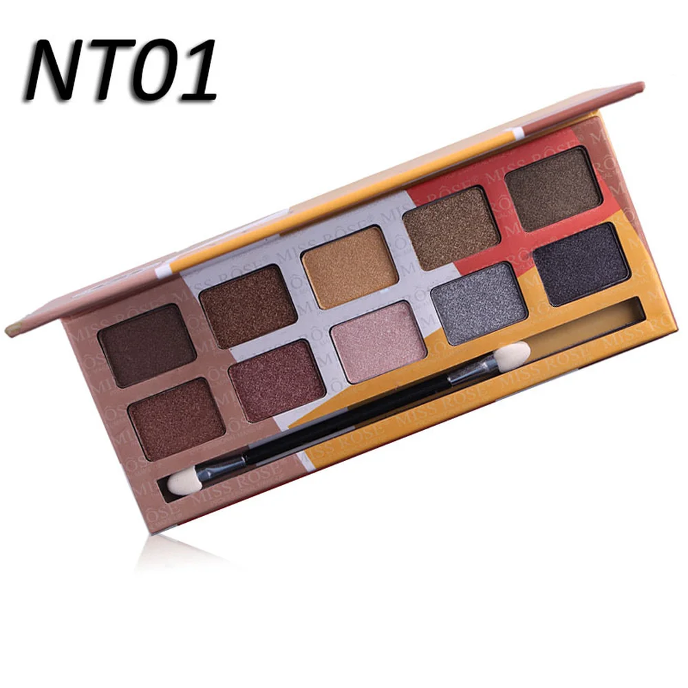 MISS ROSE 10 видов цветов Палитра теней для век макияжа водостойкая блестящая