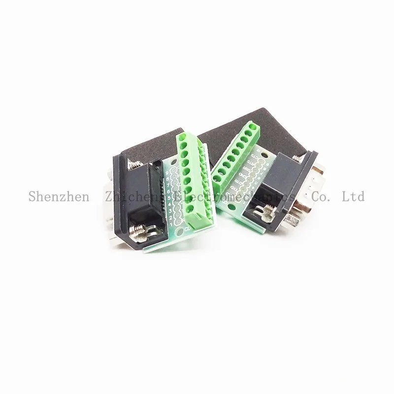 9Pin DB9 solderlessterminal женский/мужской RS232 RS485 В комплект поставки входит адаптер |