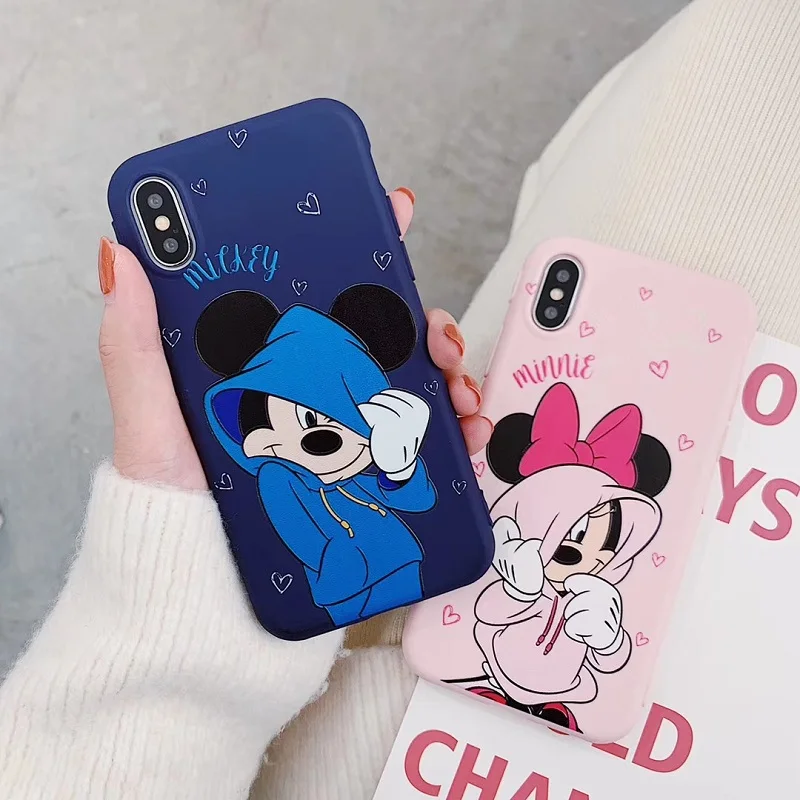 Мультяшный Микки Минни чехол для iPhone 6 6s 8X7 Plus XR XS MAX чехол для iPhone 7 милый чехол с Дональдом и Дейзи утка Мягкий ТПУ Fundas