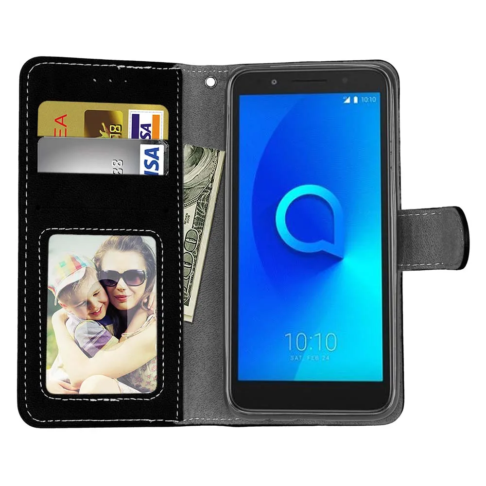 Матовый кожаный чехол для Alcatel 1X 5 3 дюйма бампер телефона 1 X 5059D 2018 кошелек с