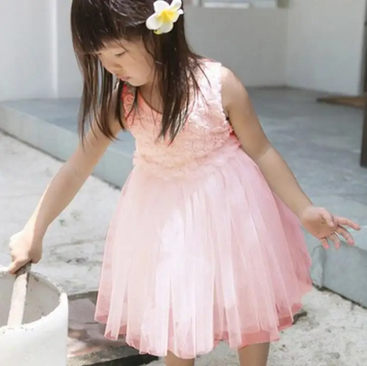 Новинка 2018 детское летнее платье с цветочным узором для девочек платье-пачка без