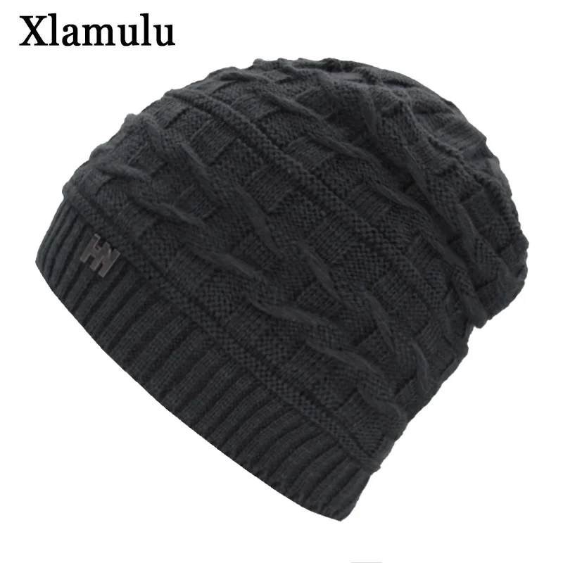 Xlamulu/брендовые модные шапки бини Skullies женская вязаная шапка зимние для мужчин и