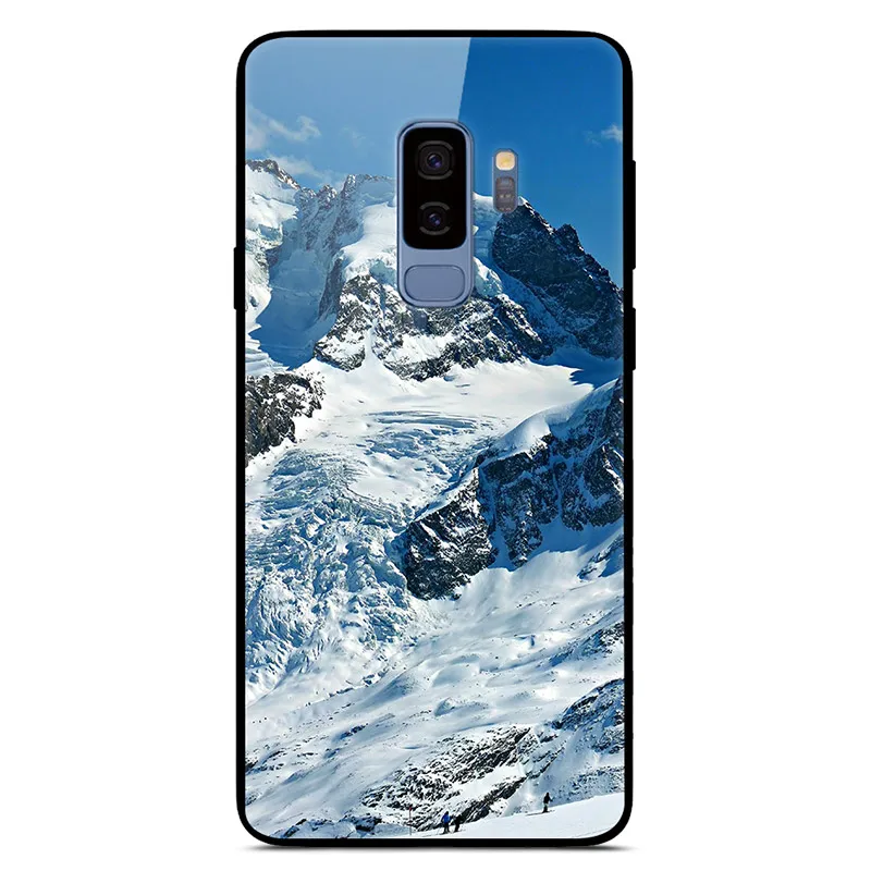 21 Чехол для samsung S9 блестящий чехол Стекло жесткая задняя крышка корпуса для samsung Galaxy S9 плюс чехол мягкий TPU бампер S9+ S9Plus Hoesjes - Цвет: 21
