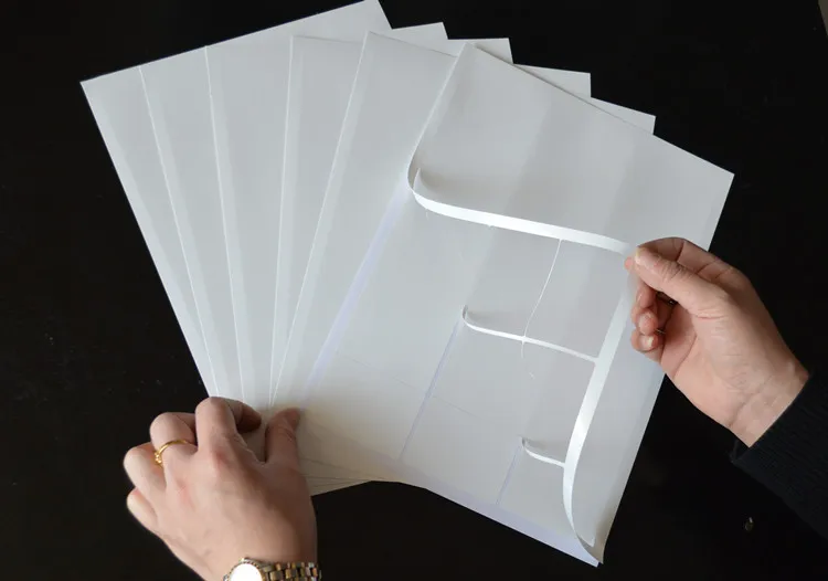 Retail 420Pcs/Lot 9.8*3.81cm The Rouned Square Self-Adhesive Sticker Label A4 Kraft Paper Printed Fit Laser Inkjet Printer | Дом и сад