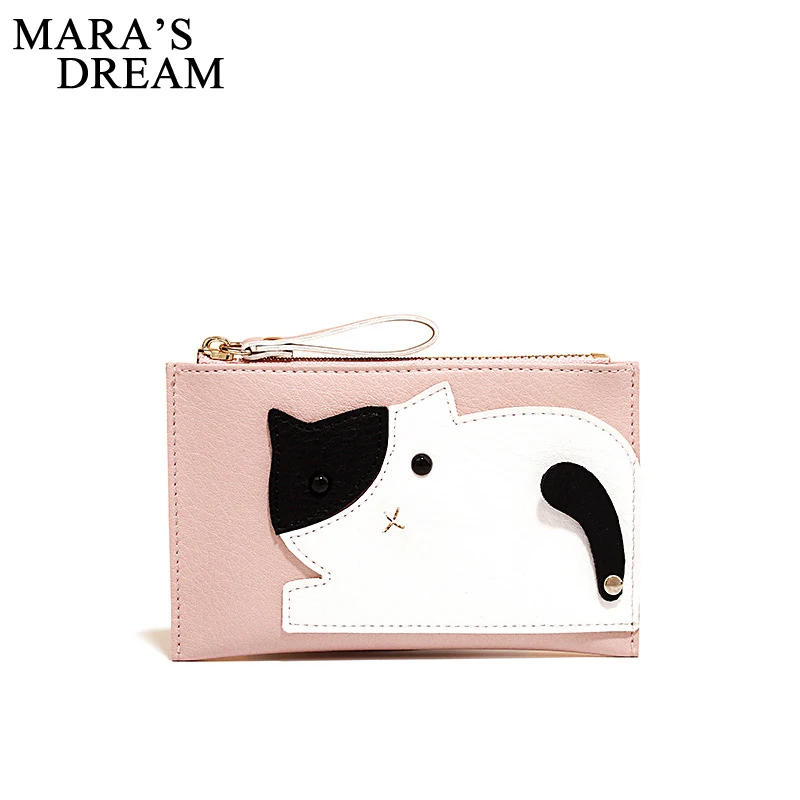 Модные женские кошельки Mara's Dream кожаный короткий кошелек на молнии с принтом
