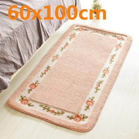 Pink 60x100cm Высокое качество, коврик для ванной, туалет, Нескользящие, водопоглощающие коврики для ног, коврики для кухни, ванной комнаты, 1 шт., напольные ковры для гостиной - Цвет: Pink 60x100cm