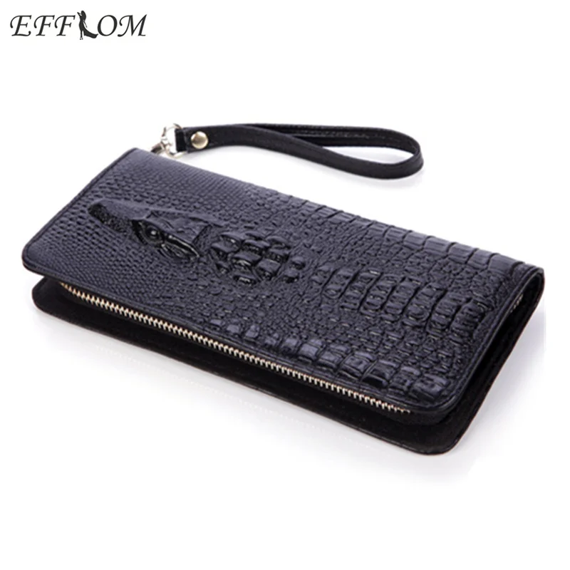 2017 Женский кошелек из натуральной кожи крокодиловой мужские кошельки для