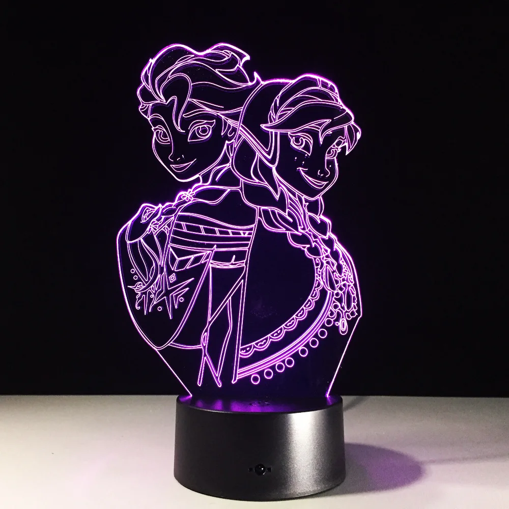 Детские игрушки куклы для девочек Анна и Эльза платье принцессы 7 LED Цвет
