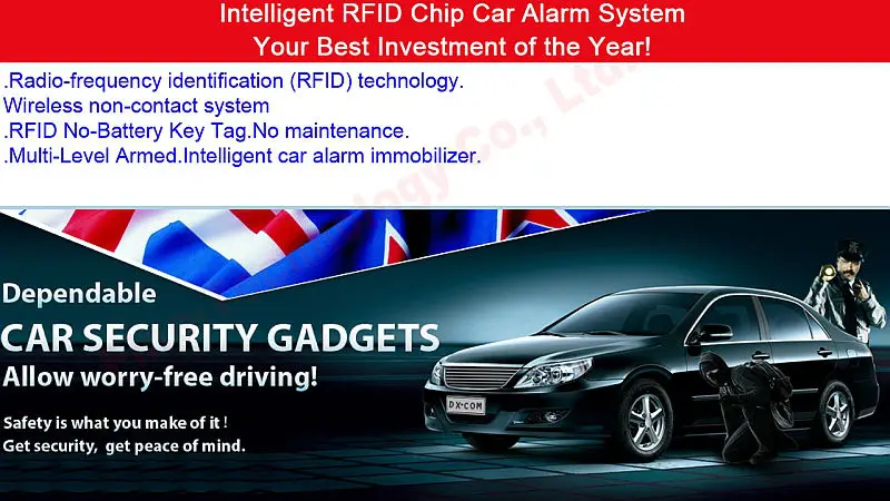 Универсальная автомобильная сигнализация с RFID транспондером иммобилайзером