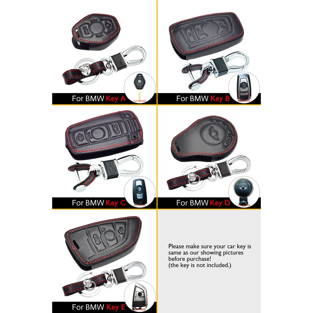 Чехол для ключей из натуральной кожи ATOBABI BMW E90 F30 1 3 5 series X1 X3 X5 X6 Z4 Mini Cooper Smart Remote