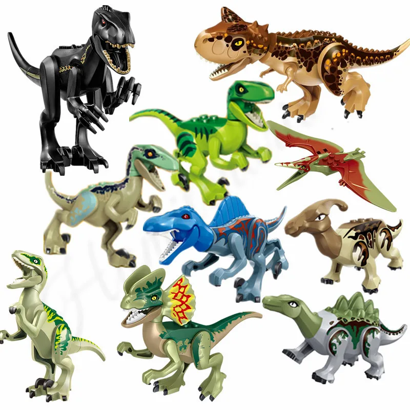 Конструктор Мир Юрского периода 10 шт./лот динозавр карнозавр индоминус Рекс