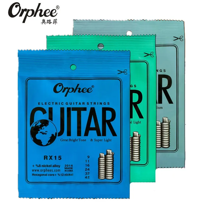 Струны Orphee RX15/17/19 для электрогитары аксессуары сверхлегкого натяжения гитары
