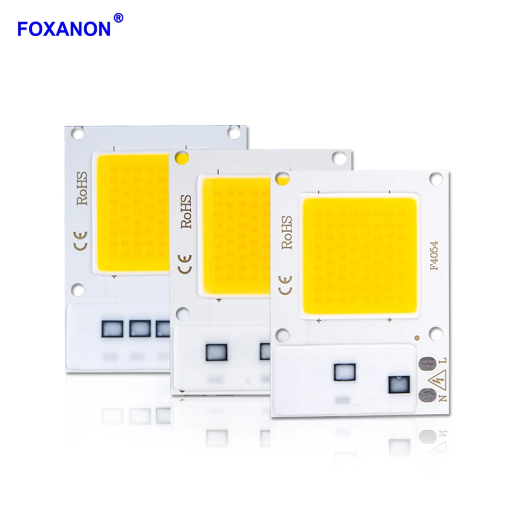 Светодиодная COB лампа Foxanon высокой мощности 10 Вт 20 30 110 В 220 В|Светодиодные чипы| |