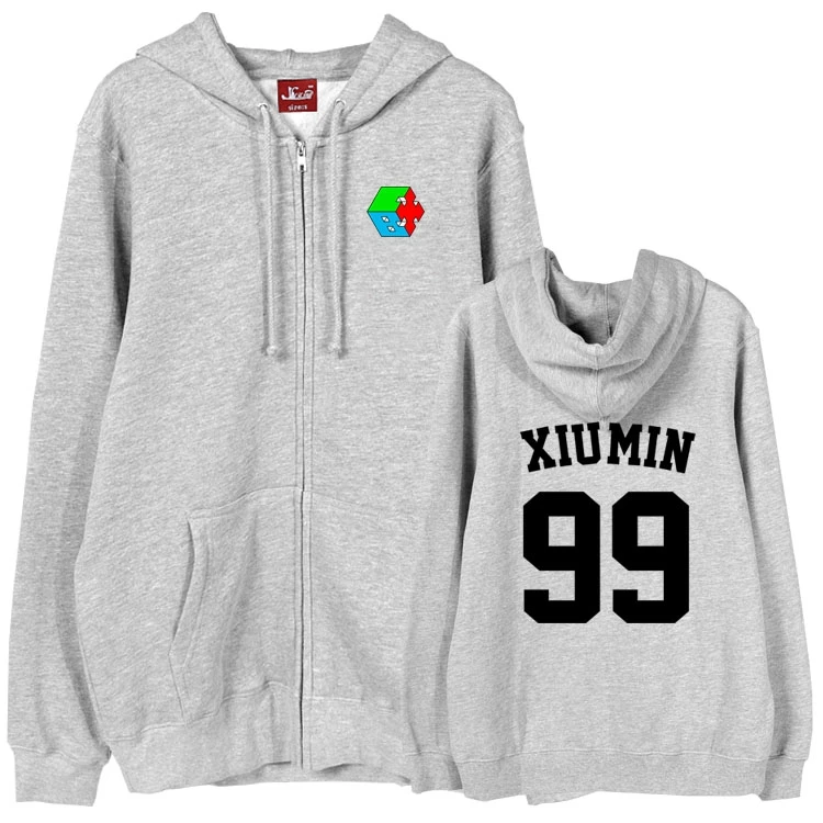 Осенне зимняя флисовая толстовка с капюшоном куртки exo cbx hey mama свитшот надписью