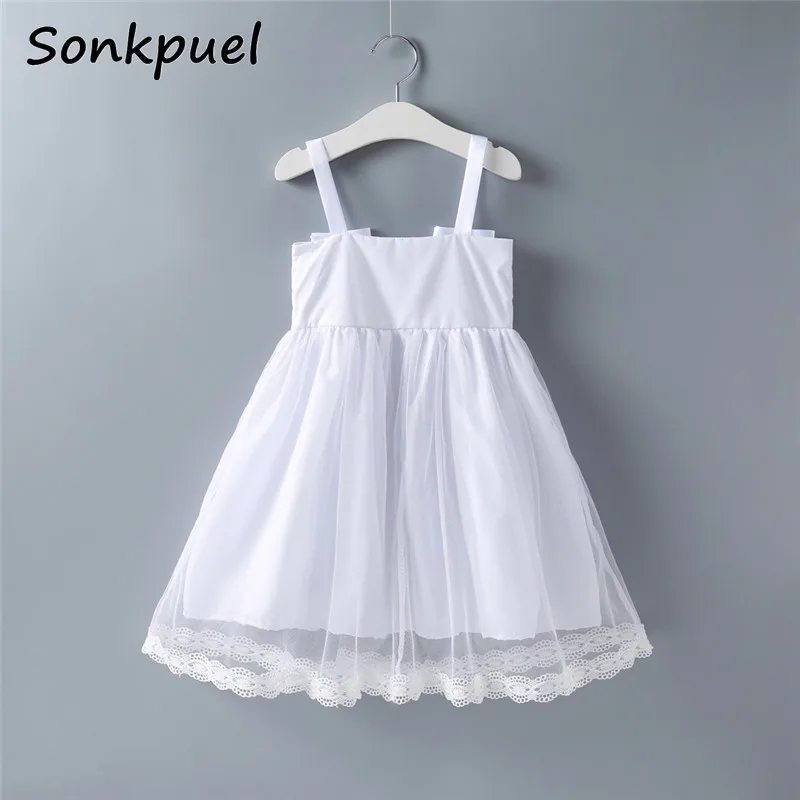 2019 г. Детские платья для девочек летнее элегантное белое платье принцессы костюм