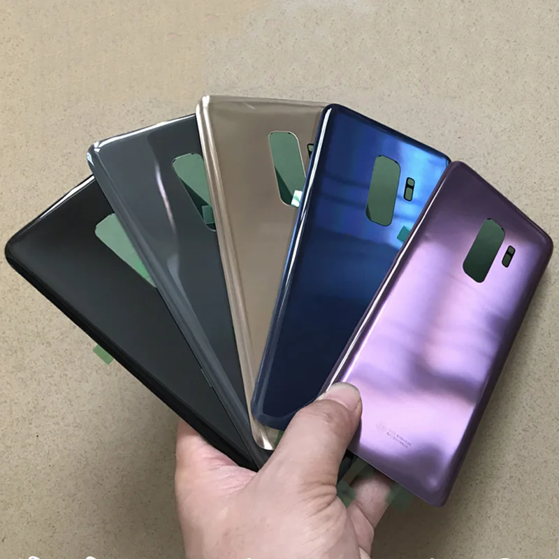 Крышка батарейного отсека для SAMSUNG GALAXY S9 G960 G960F Задняя стеклянная крышка + S9P PLus G965